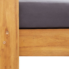 vidaXL Garden Sofa Chair with Cushion Dark Grey Solid Acacia Wood