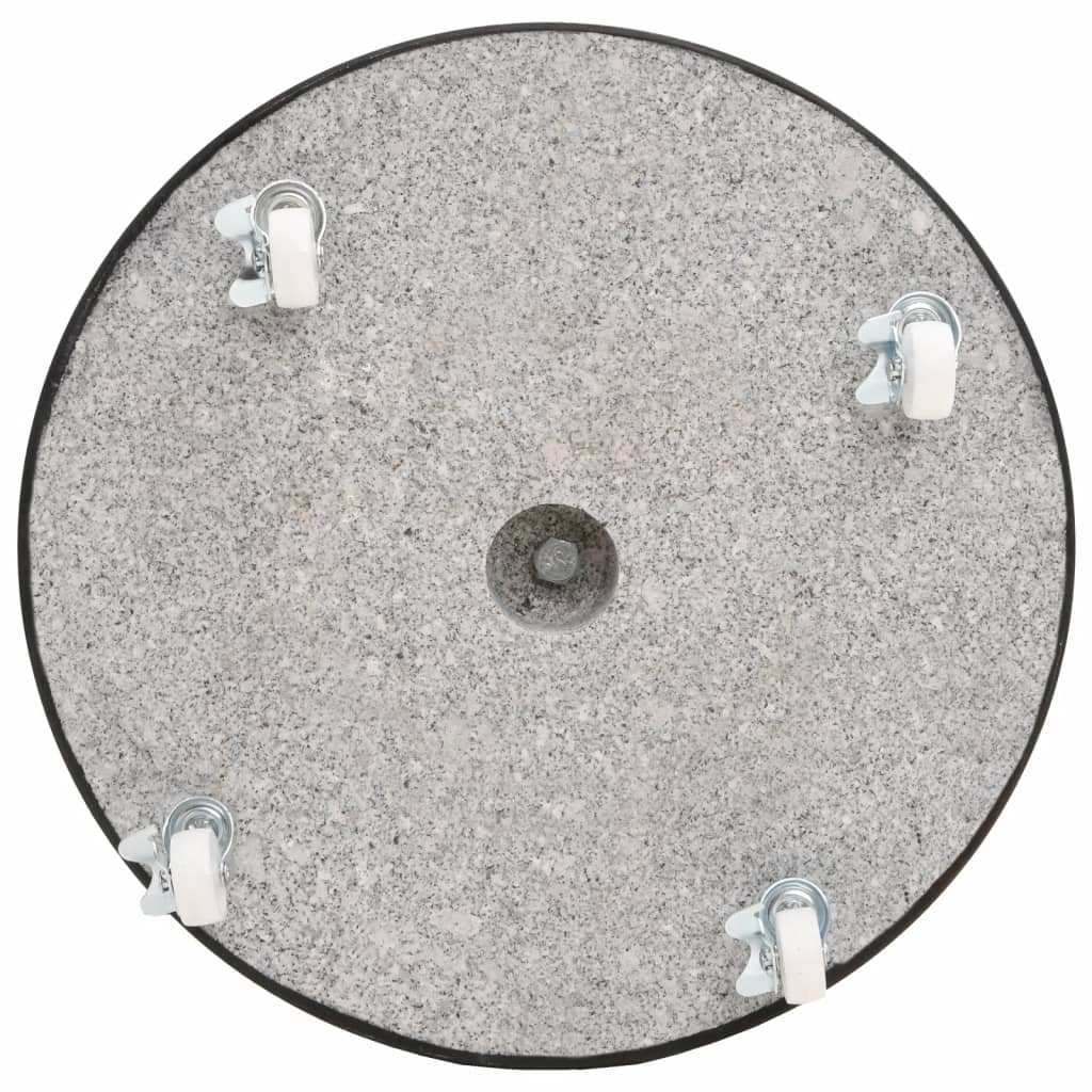 vidaXL Parasol Base Granite 30 kg Square Black