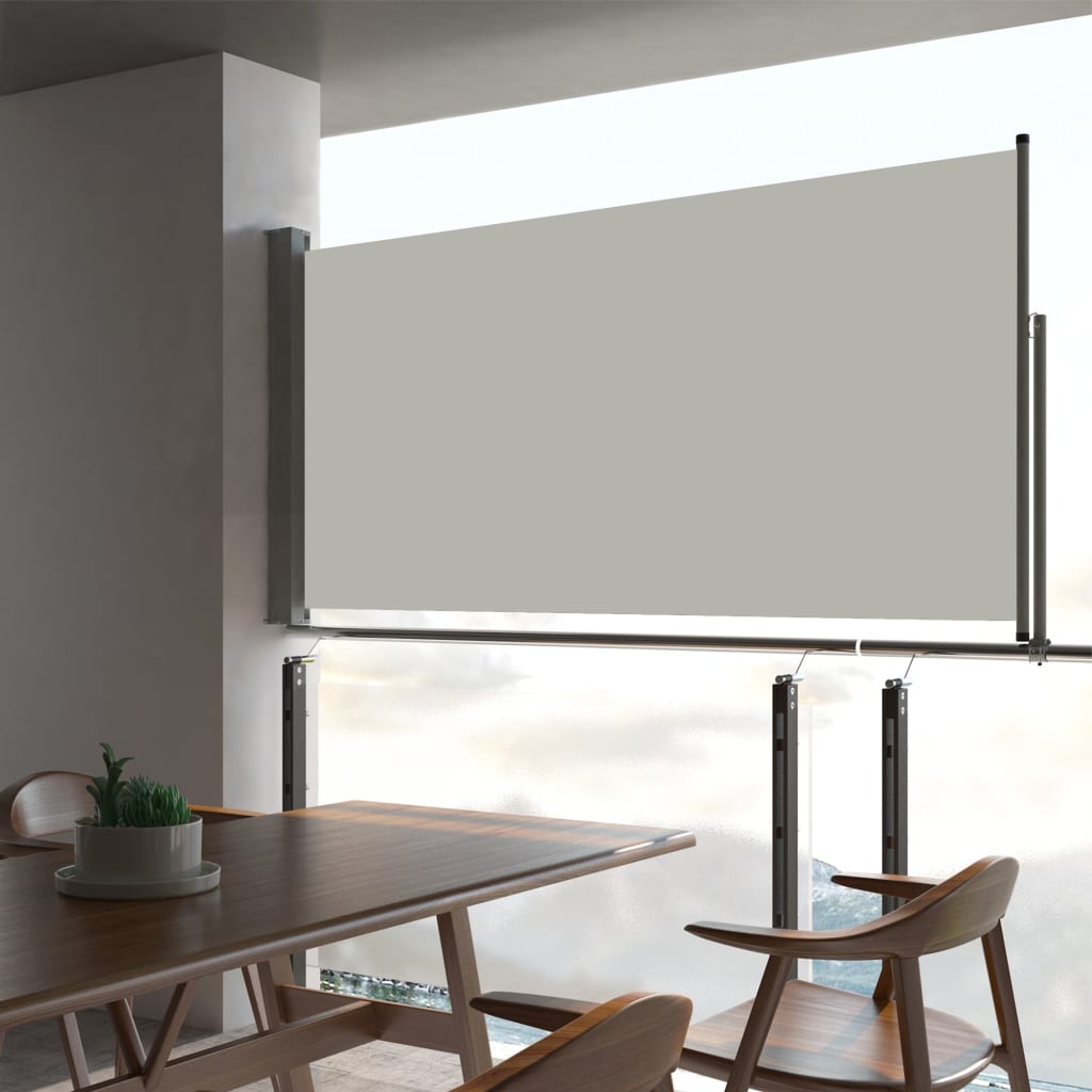 vidaXL Patio Retractable Side Awning 80x300 cm Cream