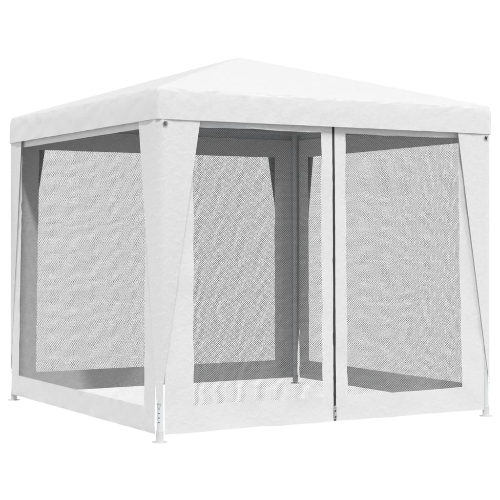 vidaXL Party Tent with 4 Mesh Sidewalls 4x9 m White