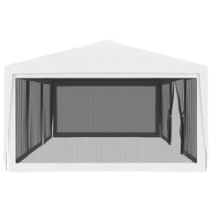 Party Tent with 4 Mesh Sidewalls 4x9 m