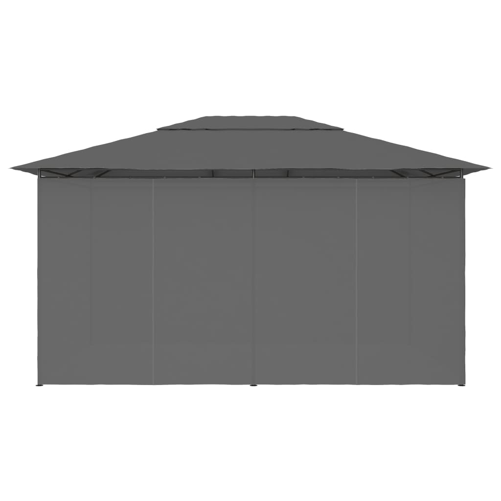 vidaXL Garden Marquee with Curtains 4x3 m Anthracite