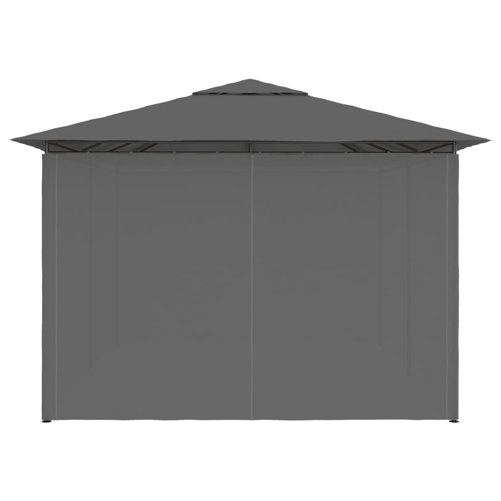 vidaXL Garden Marquee with Curtains 4x3 m Anthracite