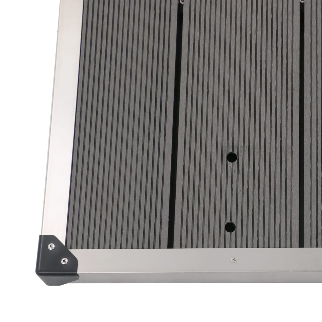 vidaXL Outdoor Shower Tray WPC Stainless Steel 110x62 cm Grey