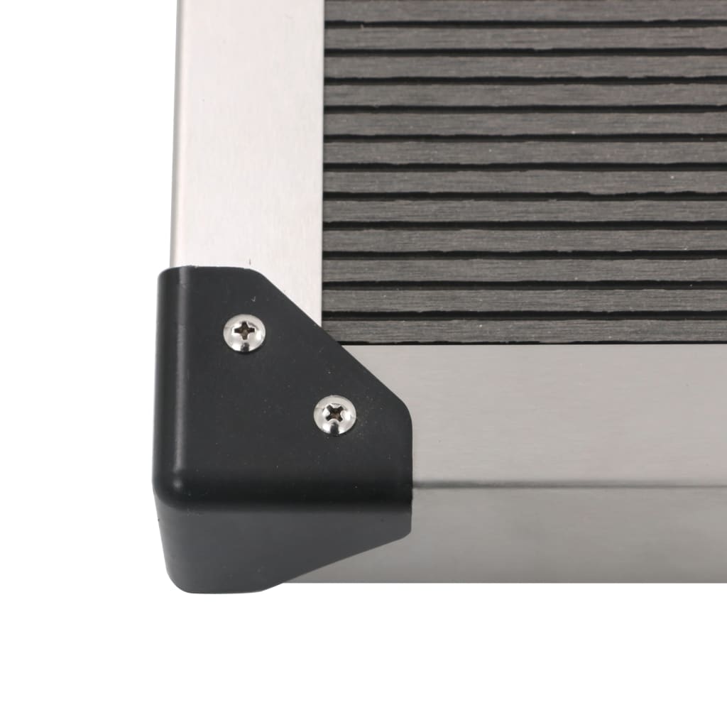 vidaXL Outdoor Shower Tray WPC Stainless Steel 110x62 cm Grey