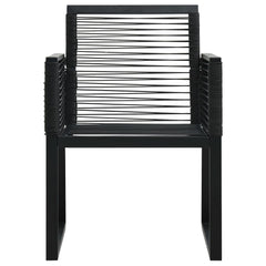 vidaXL Garden Chairs 2 pcs Black PVC Rattan