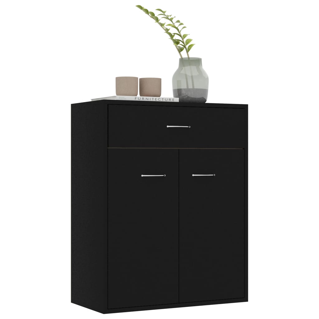 vidaXL Sideboard Black 60x30x75 cm Engineered Wood