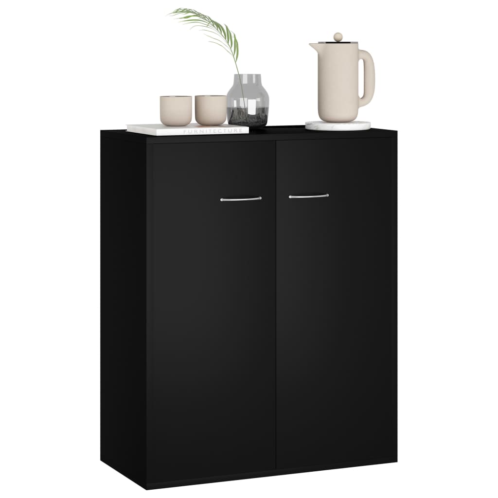 vidaXL Sideboard Black 60x30x75 cm Engineered Wood