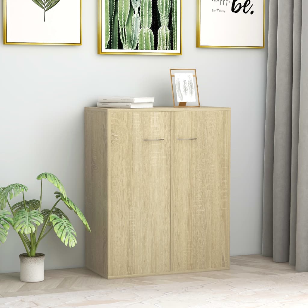 vidaXL Sideboard Black 60x30x75 cm Engineered Wood