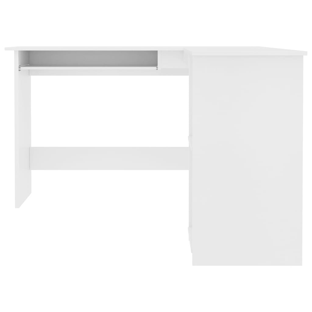 vidaXL L-Shaped Corner Desk Black 120x140x75 cm Engineered Wood