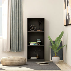 vidaXL 3-Tier Book Cabinet Black 40x24x109 cm Engineered Wood