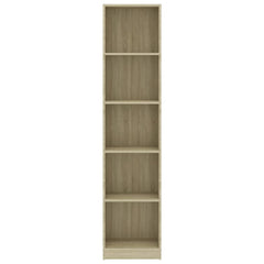 vidaXL 5-Tier Book Cabinet White 40x24x175 cm Engineered Wood