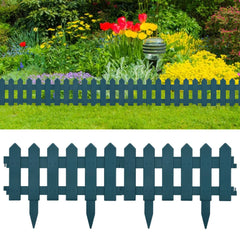 vidaXL Lawn Edgings 25 pcs White 10 m PP