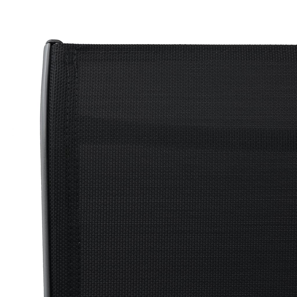 vidaXL Garden Bar Chairs 4 pcs Black Textilene