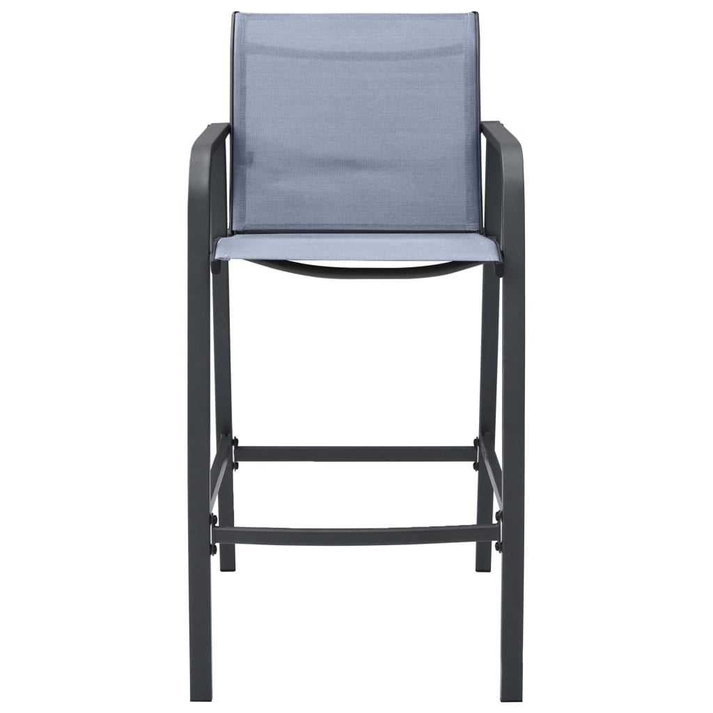 vidaXL Garden Bar Chairs 4 pcs Black Textilene