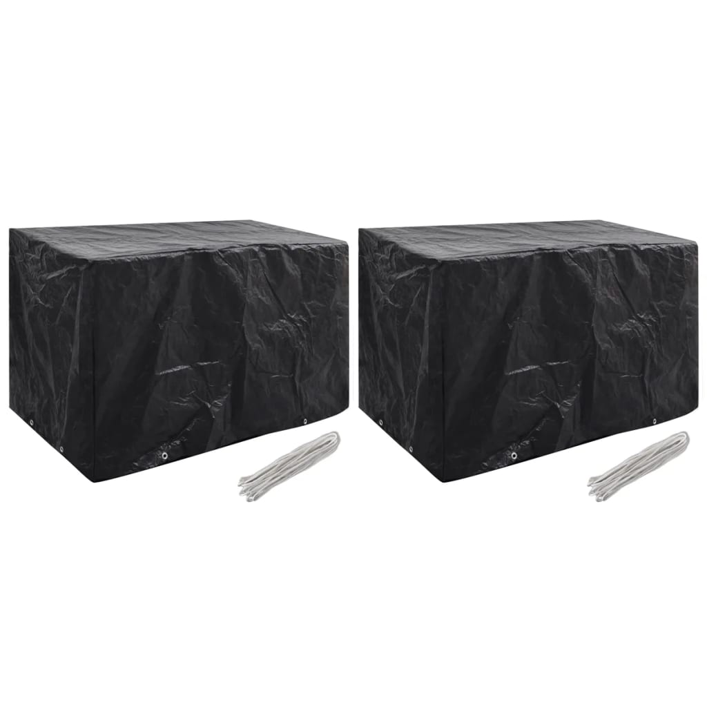 vidaXL Garden Furniture Covers 2 pcs 8 Eyelets 180x70x90 cm