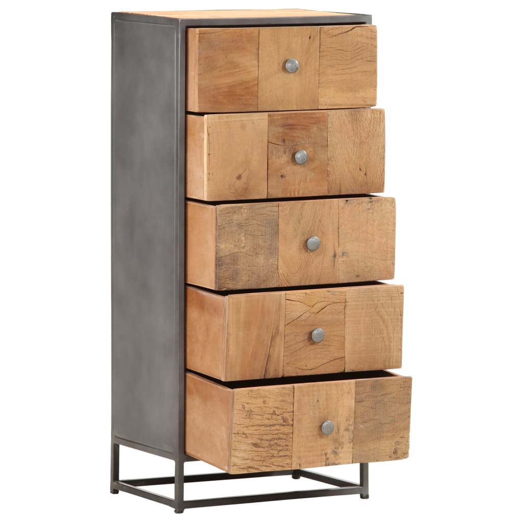 vidaXL Drawer Cabinet 45x30x100 cm Solid  Reclaimed Wood