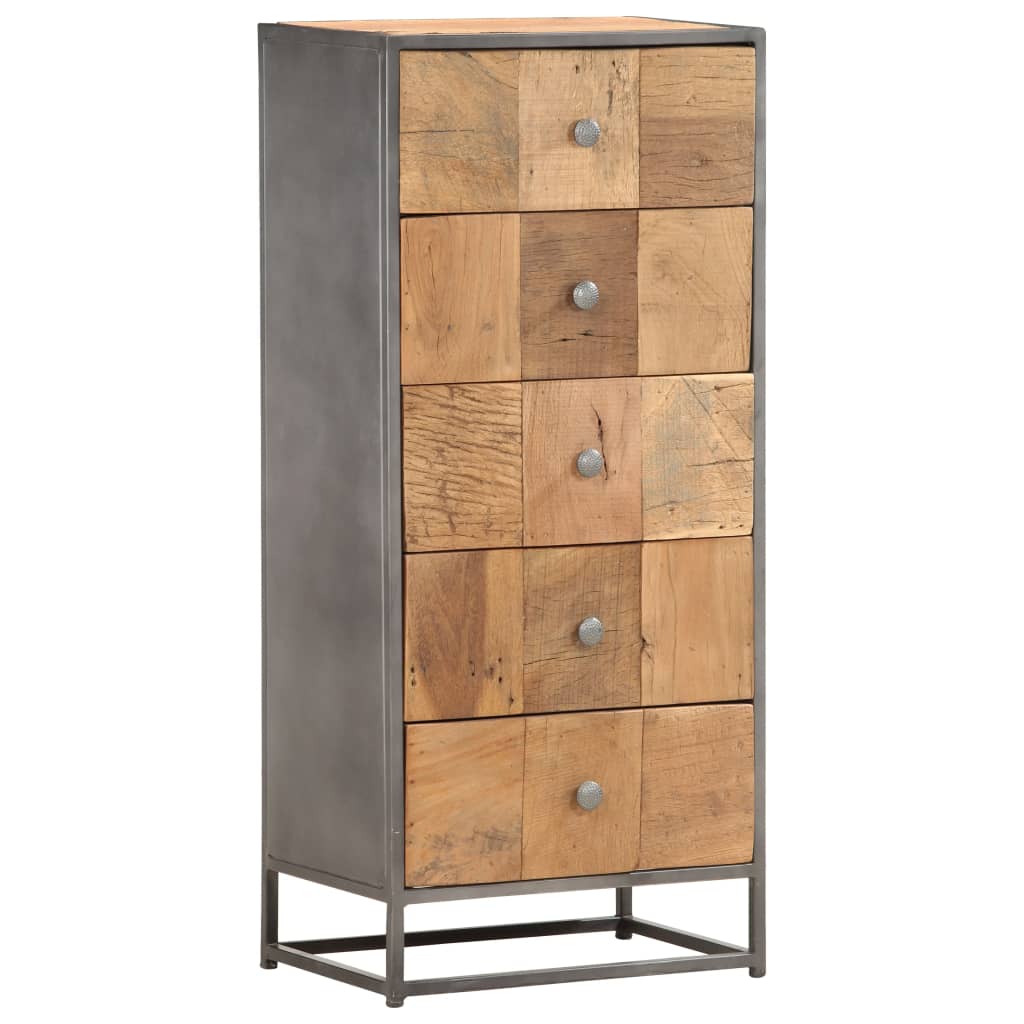 vidaXL Drawer Cabinet 45x30x100 cm Solid  Reclaimed Wood