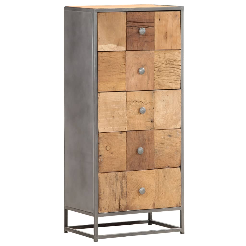 vidaXL Drawer Cabinet 45x30x100 cm Solid  Reclaimed Wood