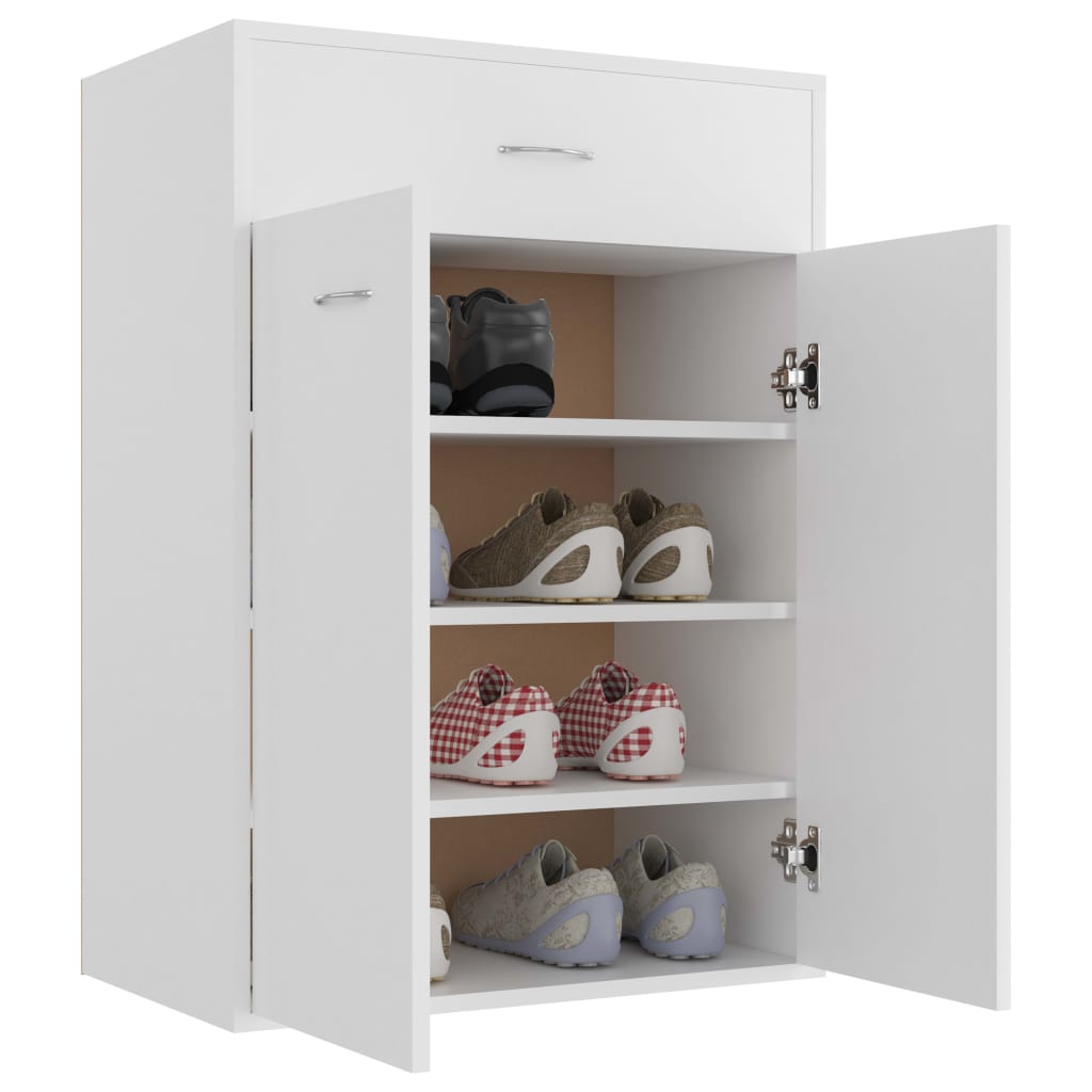 vidaXL Shoe Cabinet Black 60x35x84 cm Engineered Wood