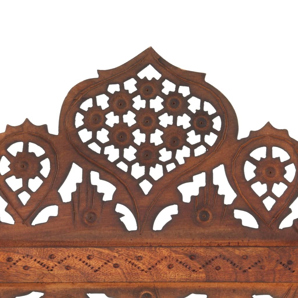 vidaXL Hand carved 3-Panel Room Divider Brown 120x165 cm Solid Mango Wood