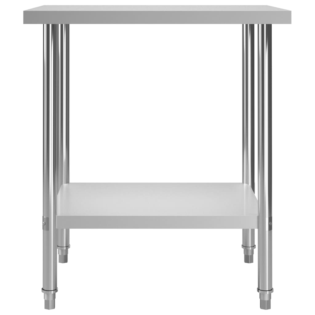 vidaXL Kitchen Work Table 80x60x85 cm Stainless Steel
