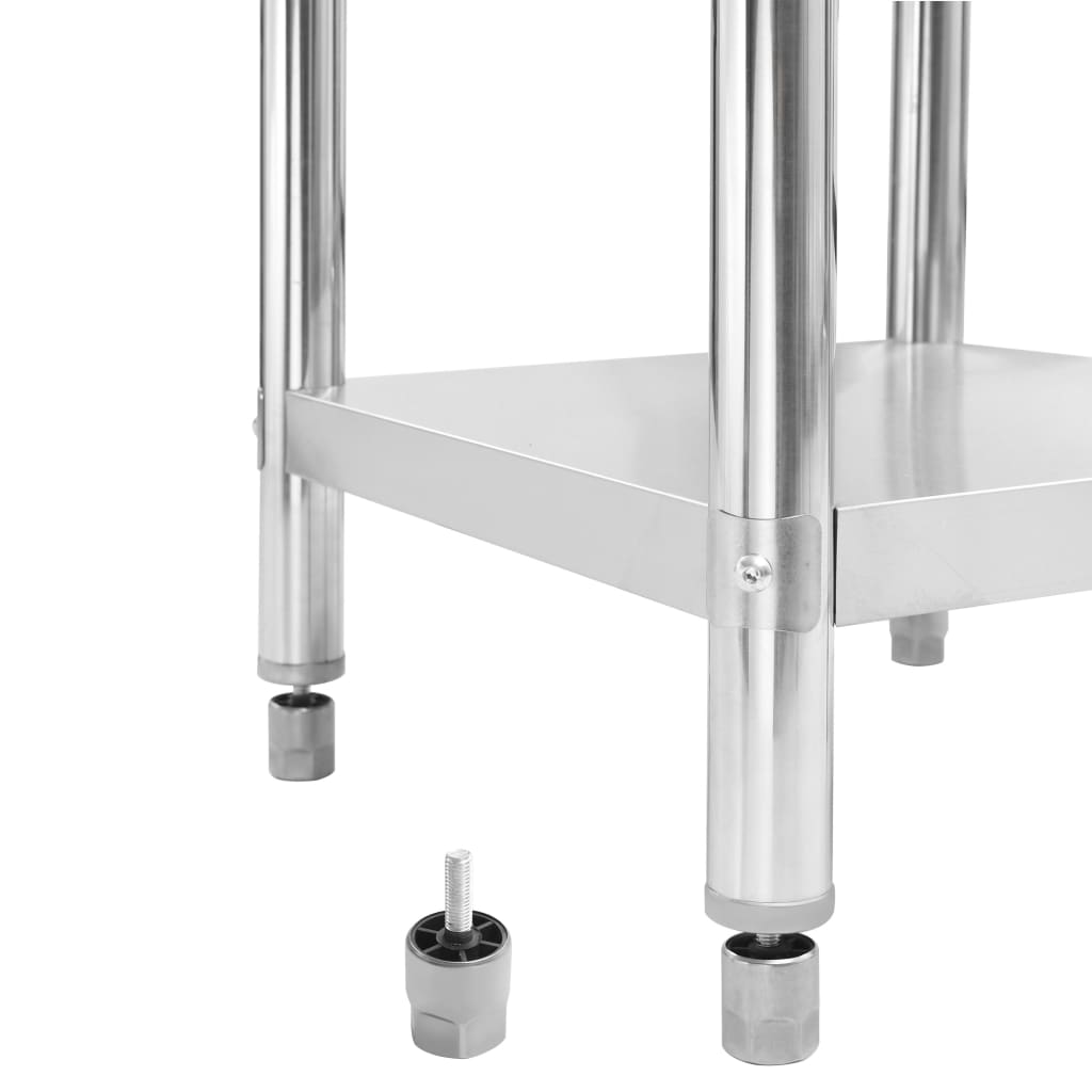 vidaXL Kitchen Work Table 80x60x85 cm Stainless Steel
