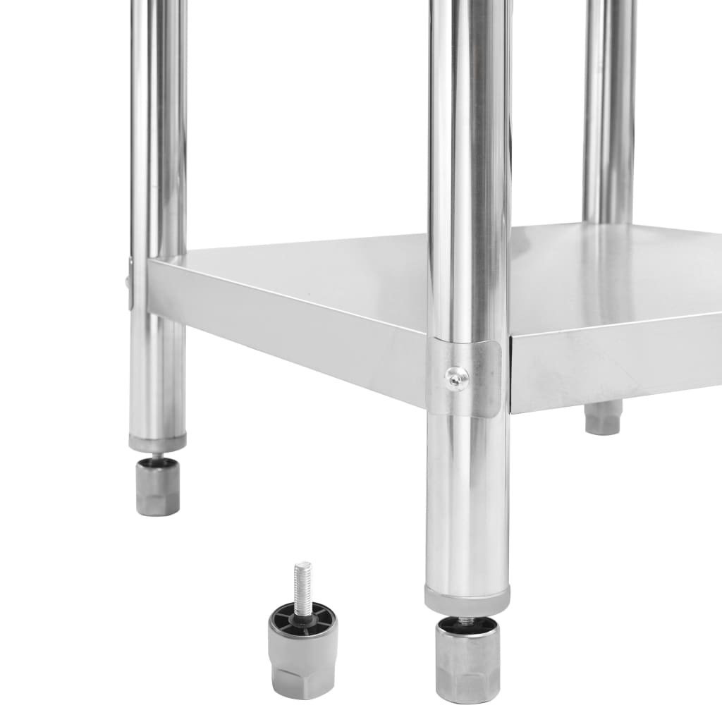 vidaXL Kitchen Work Table 80x60x85 cm Stainless Steel