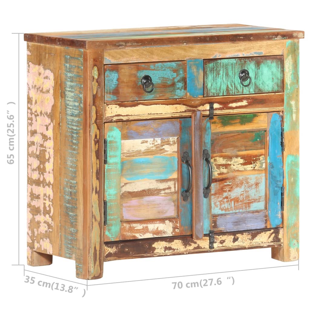 vidaXL Sideboard 70x35x65 cm Solid Reclaimed Wood