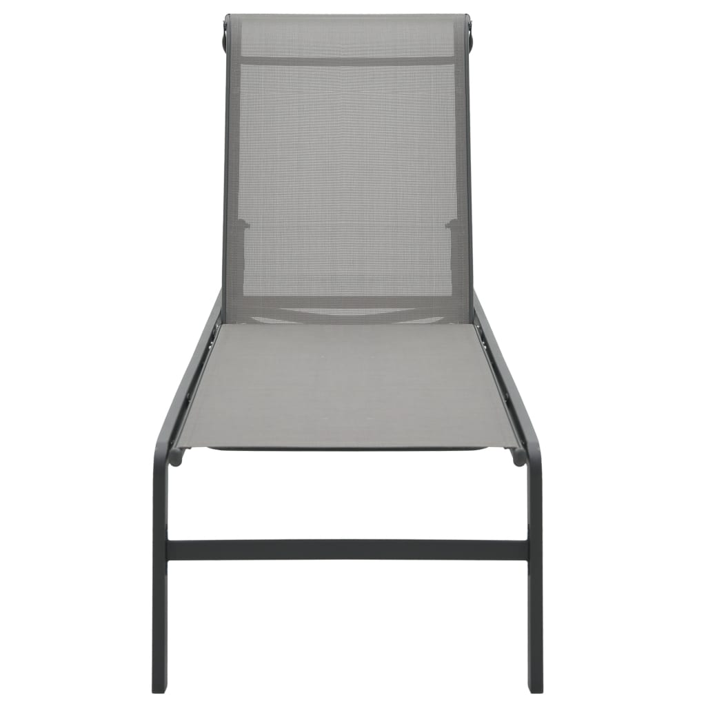 vidaXL Sun Loungers 2 pcs with Table Textilene and Steel