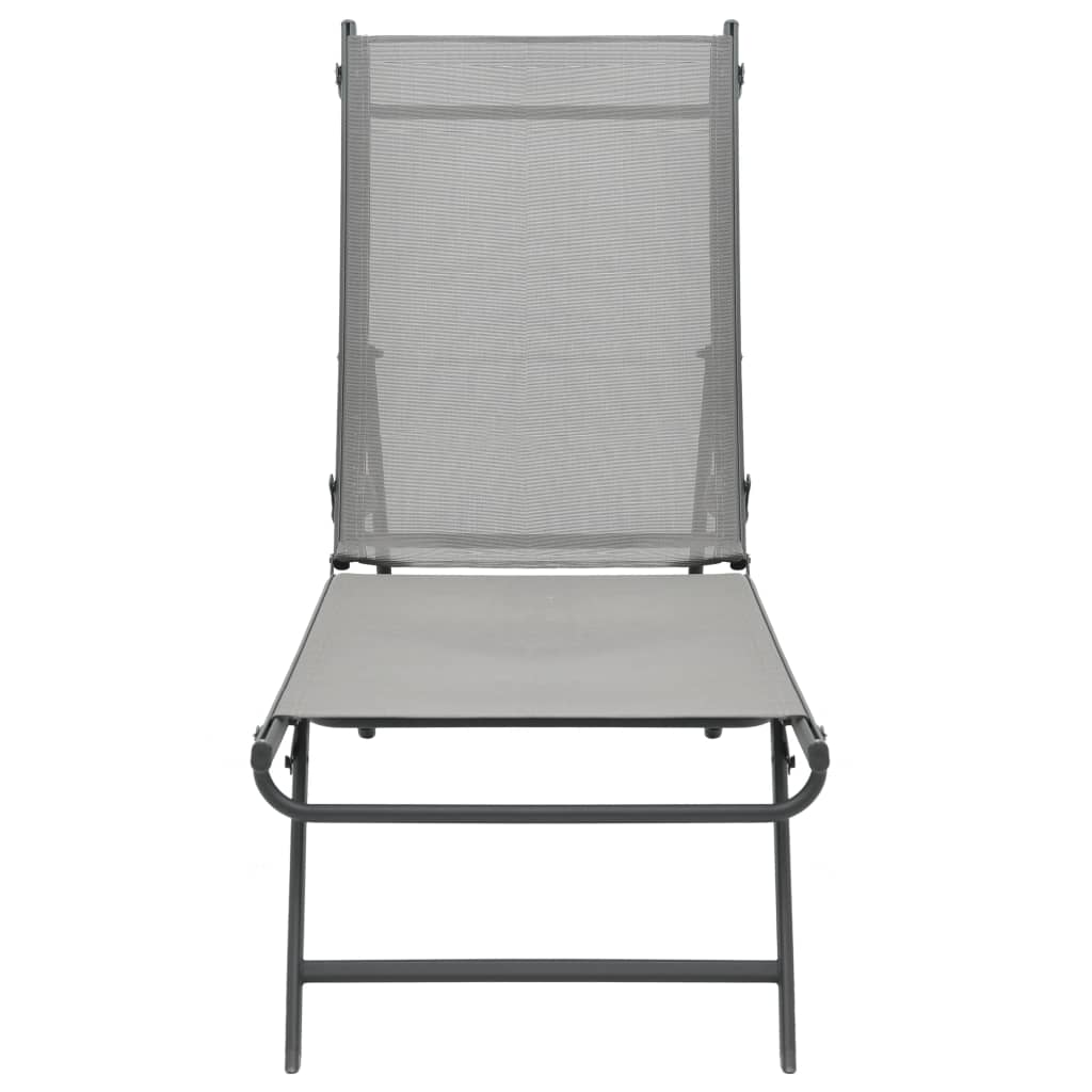 vidaXL Sun Loungers 2 pcs Textilene and Steel