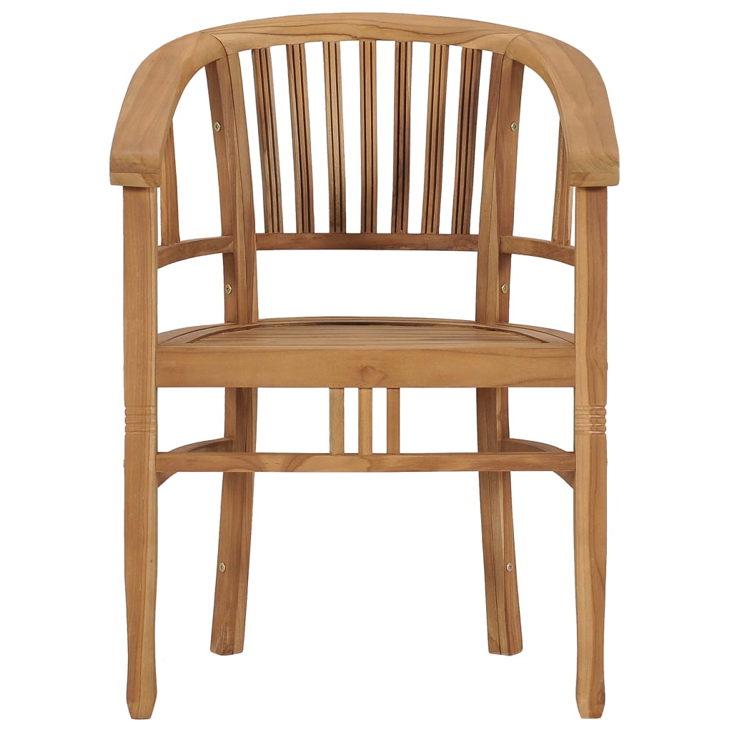 vidaXL Garden Chairs 2 pcs Solid Teak Wood