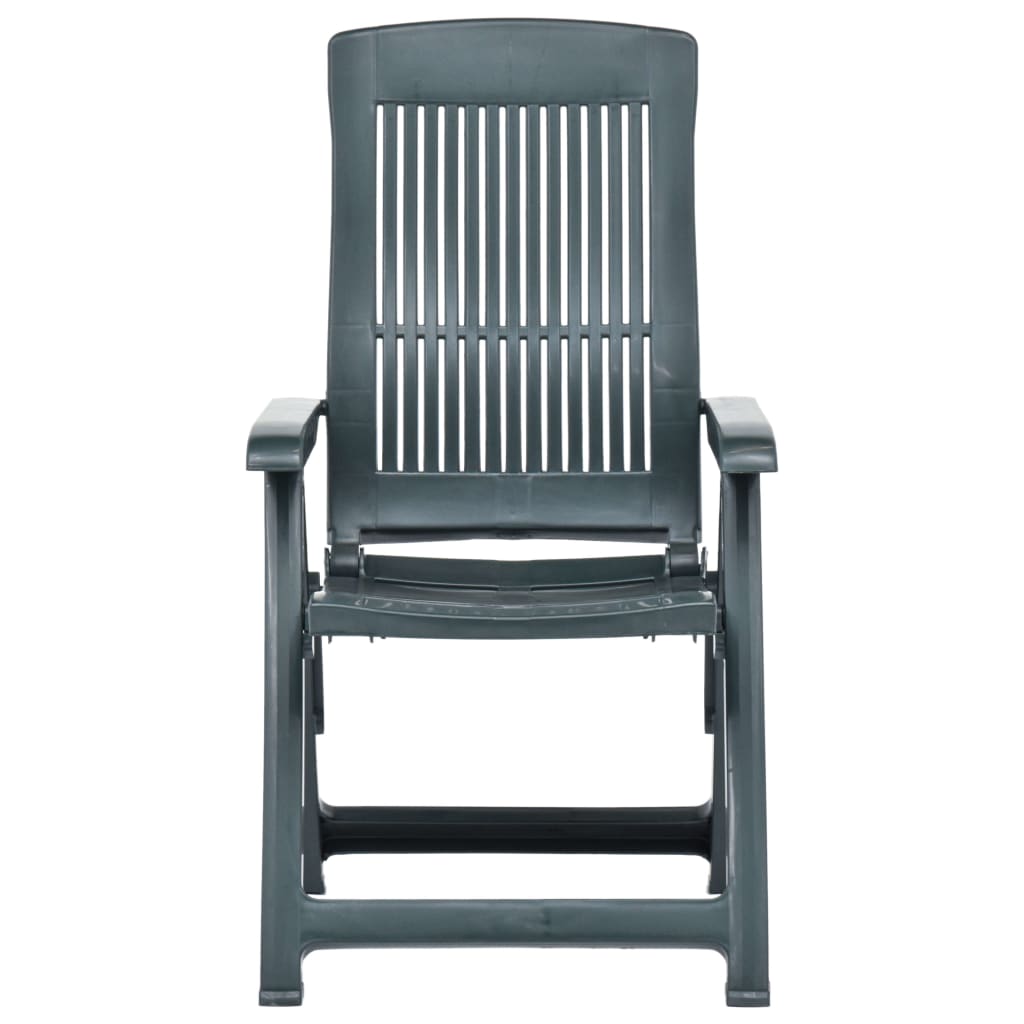 vidaXL Garden Reclining Chairs 2 pcs Plastic Anthracite