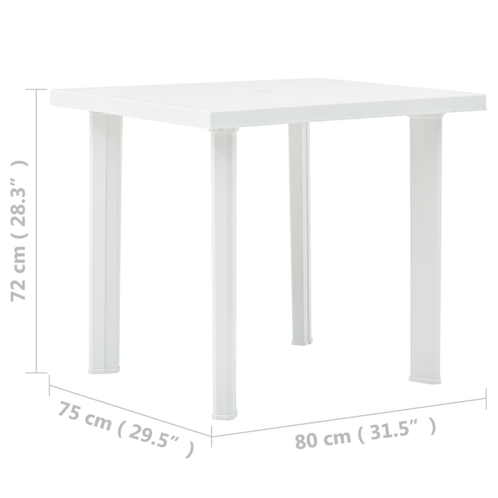 vidaXL Garden Table Anthracite 80x75x72 cm Plastic