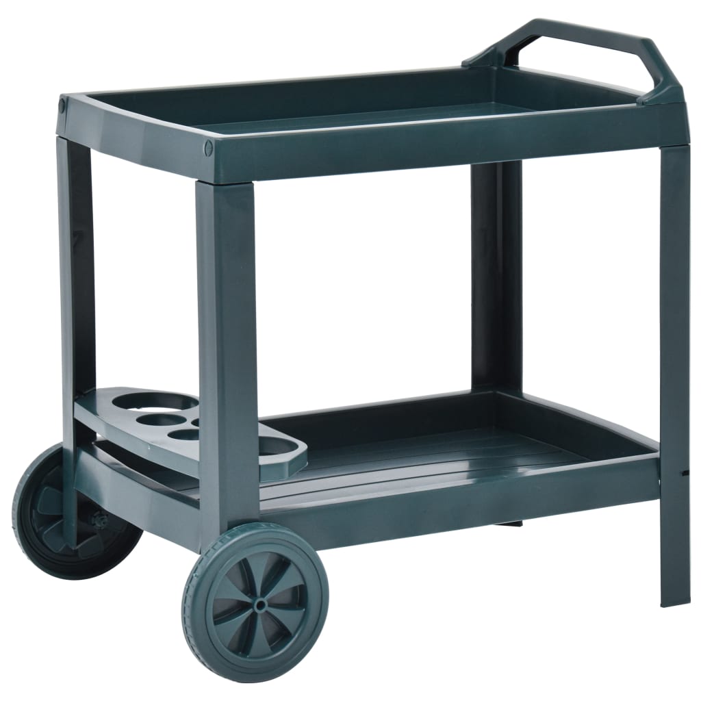 vidaXL Beverage Cart Anthracite 69x53x72 cm Plastic