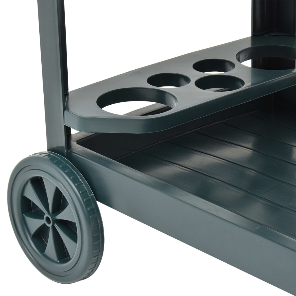 vidaXL Beverage Cart Anthracite 69x53x72 cm Plastic