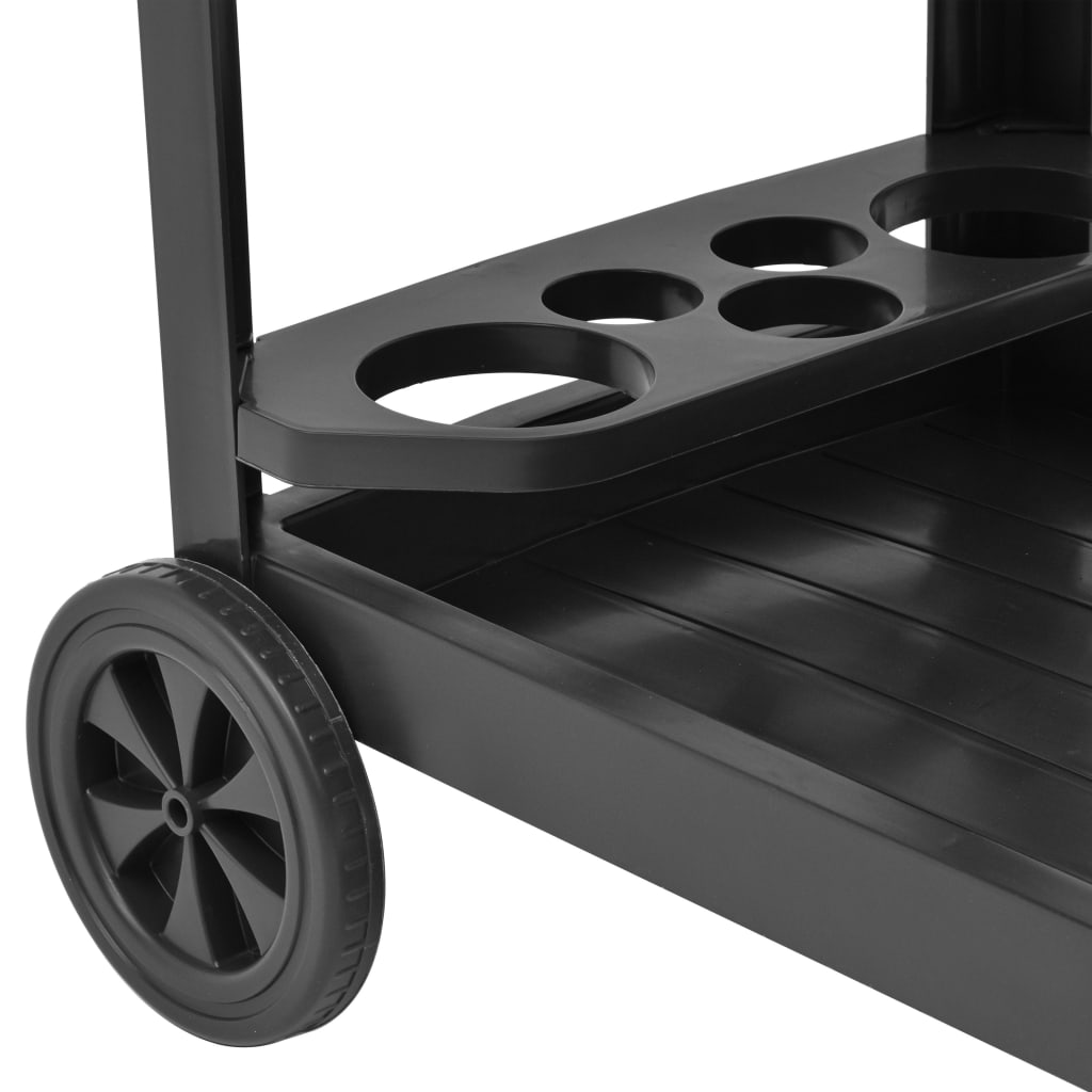 vidaXL Beverage Cart Anthracite 69x53x72 cm Plastic