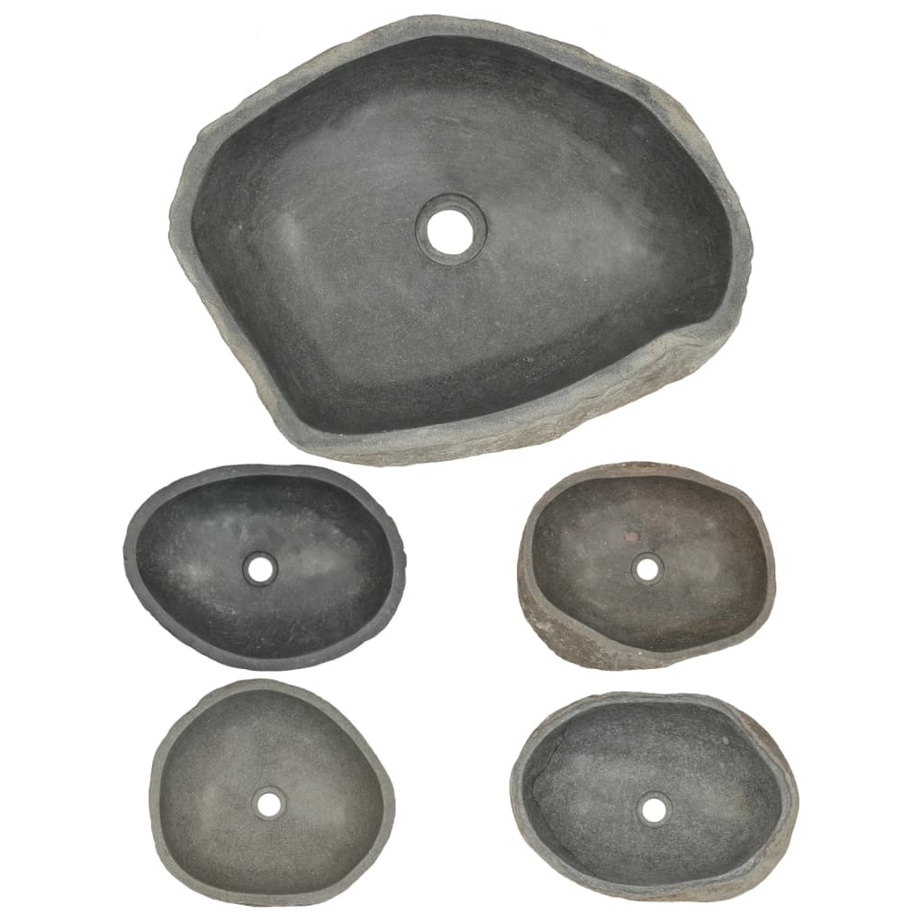 vidaXL Basin River Stone Oval (29-38)x(24-31) cm