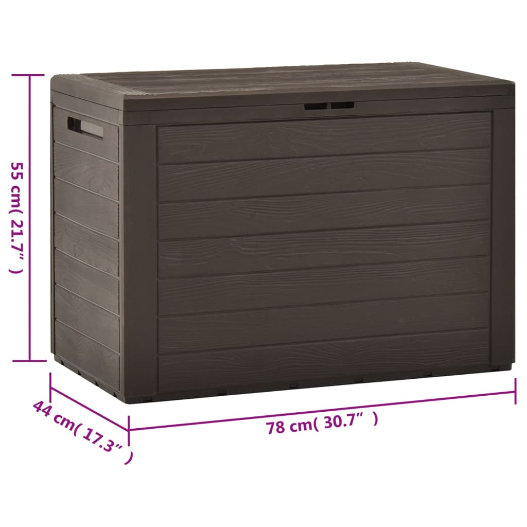 vidaXL Garden Storage Box Anthracite 114x47x60 cm