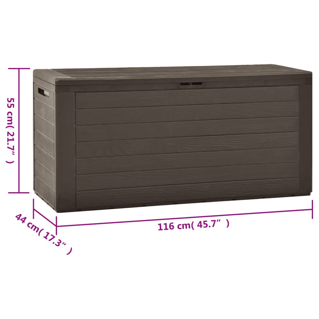 vidaXL Garden Storage Box Anthracite 114x47x60 cm