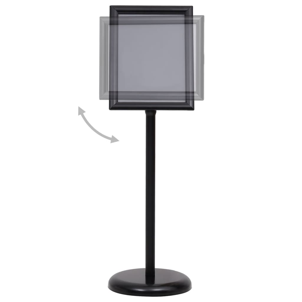 vidaXL A4 Pedestal Poster Stand Black Aluminium Alloy