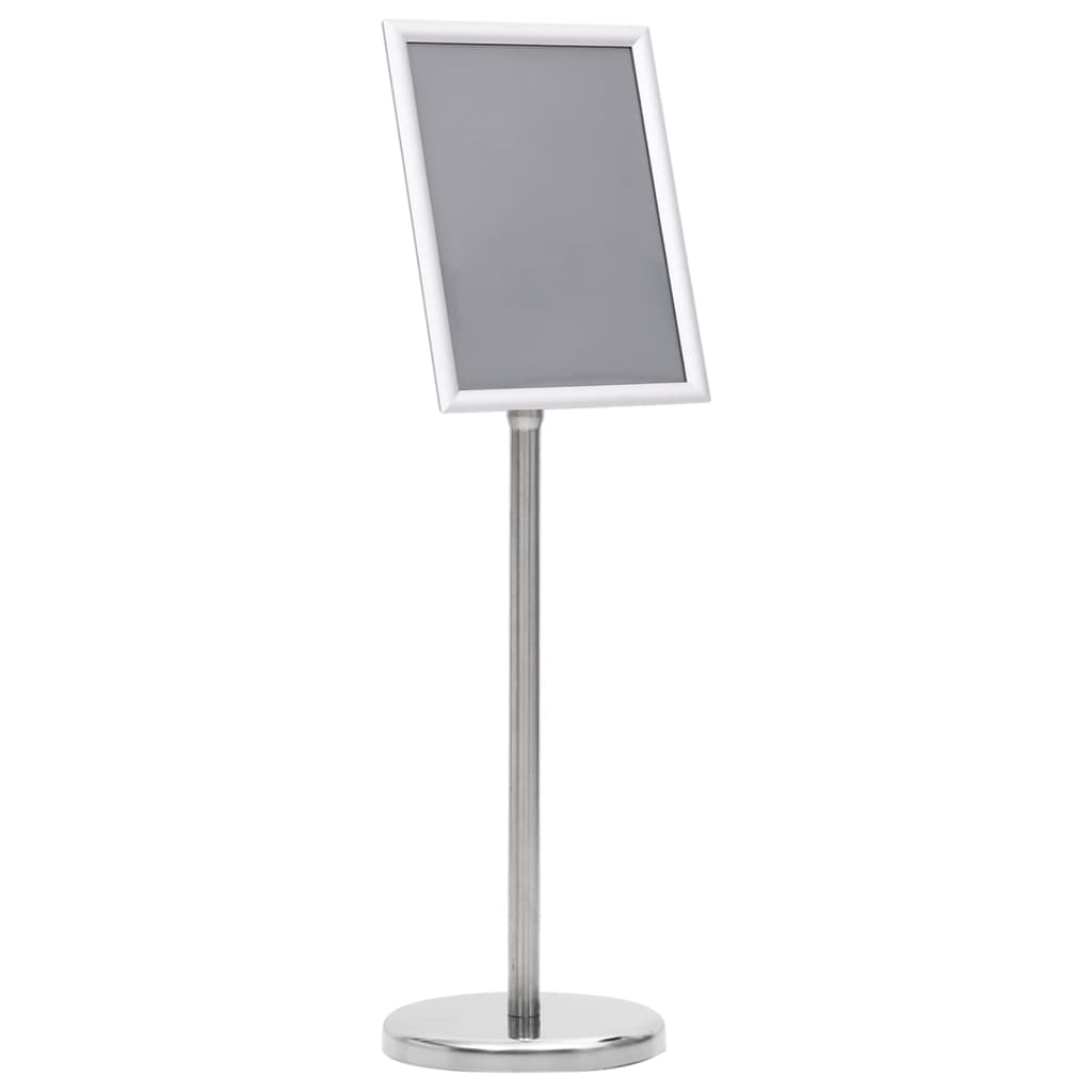 vidaXL A4 Pedestal Poster Stand Black Aluminium Alloy