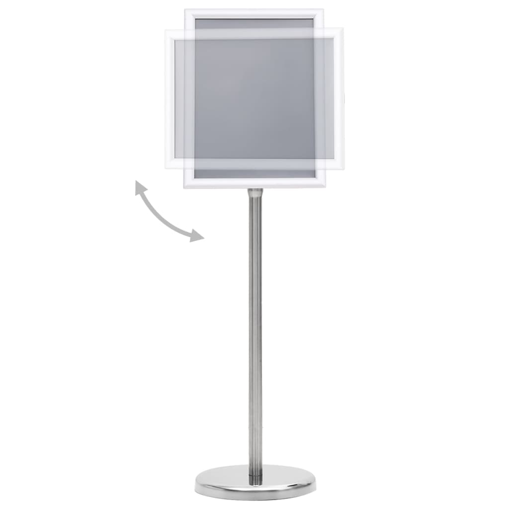 vidaXL A4 Pedestal Poster Stand Black Aluminium Alloy