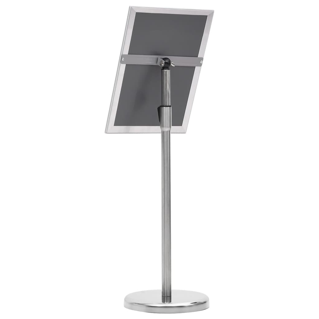 vidaXL A4 Pedestal Poster Stand Black Aluminium Alloy