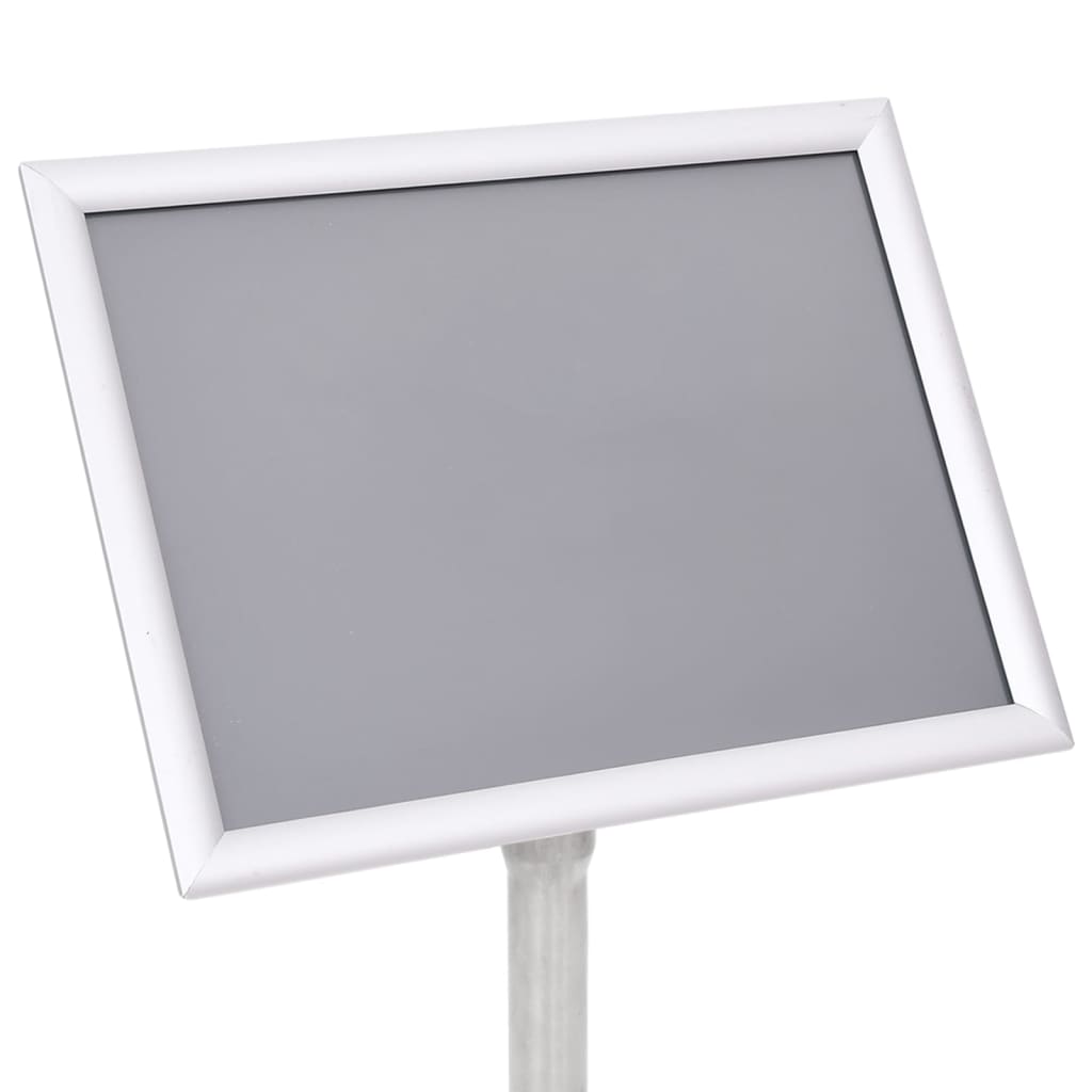 vidaXL A4 Pedestal Poster Stand Black Aluminium Alloy