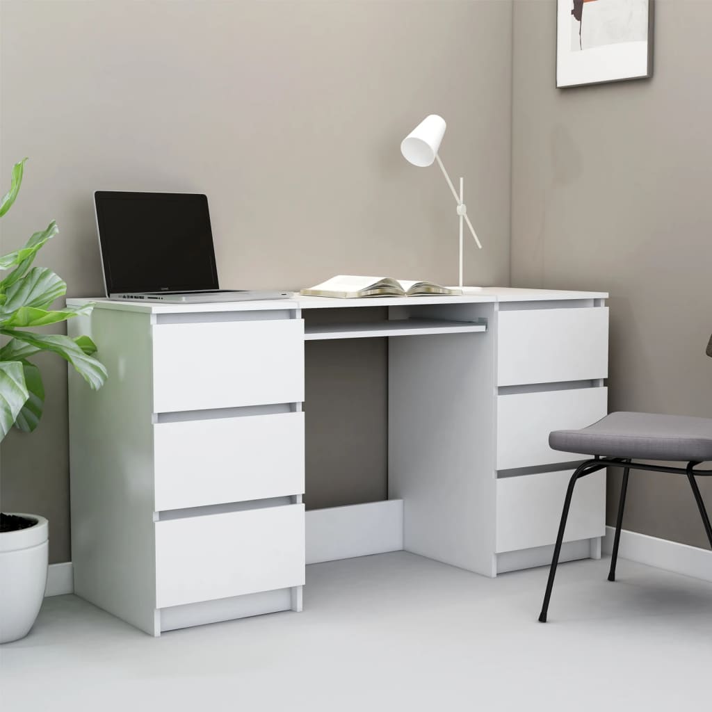 vidaXL Writing Desk Black 140x50x77 cm Engineered Wood