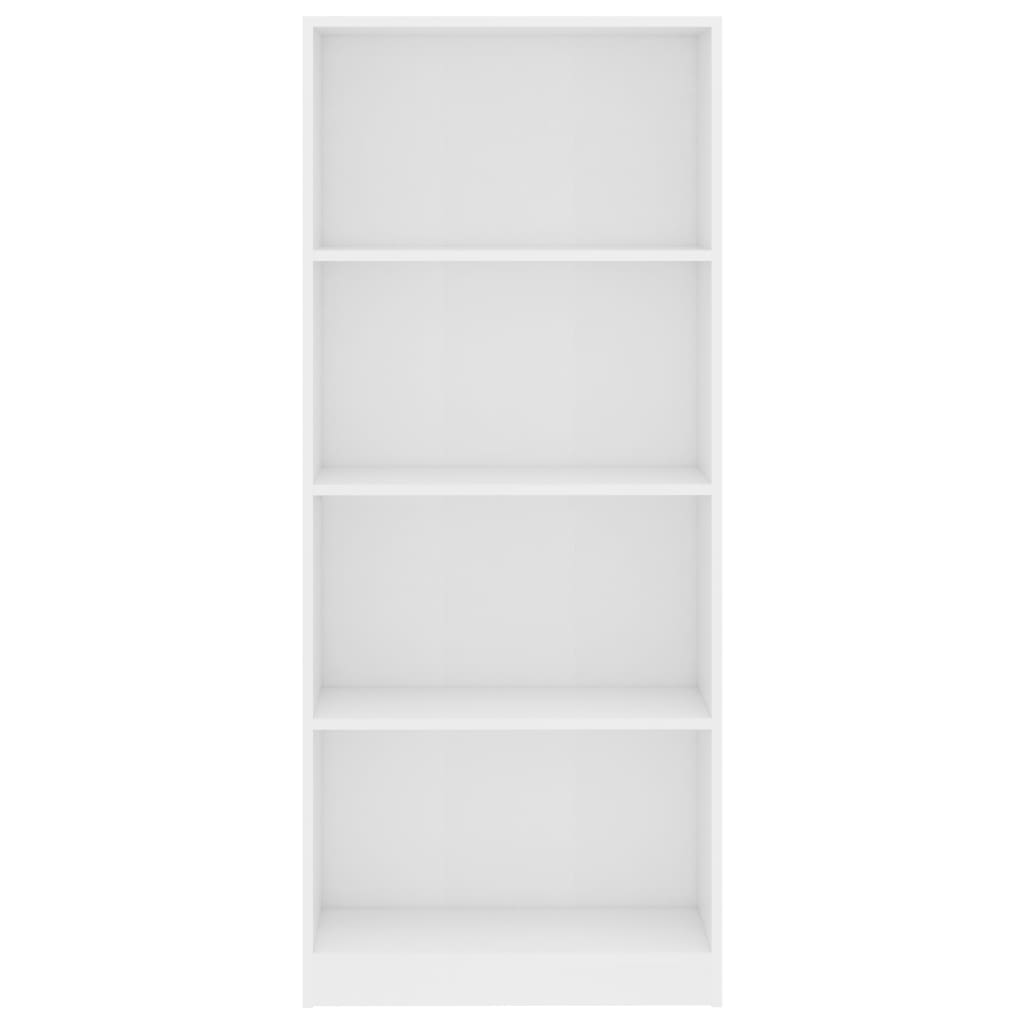 vidaXL 4-Tier Book Cabinet Black 60x24x142 cm Engineered Wood