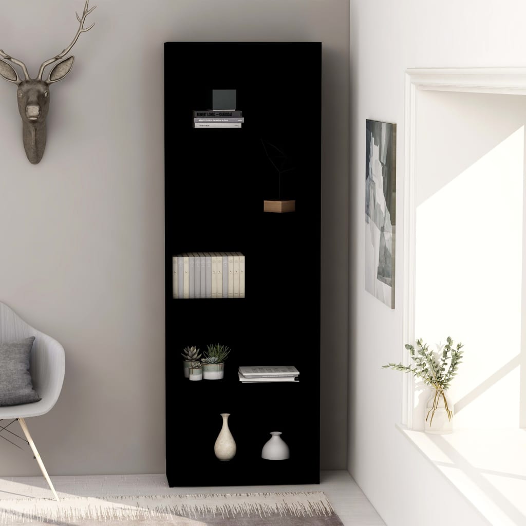Book Cabinet Black 40x30x189 cm Engineered Wood