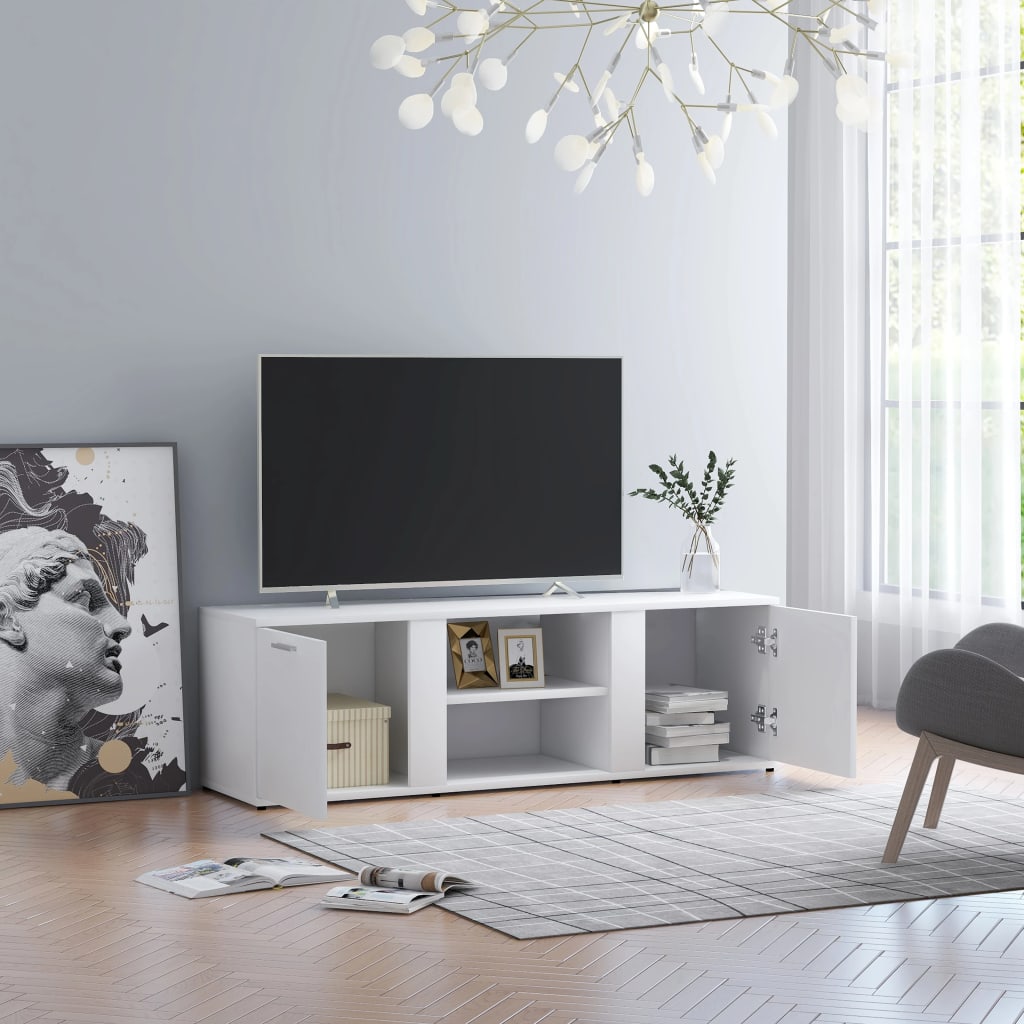 vidaXL TV Cabinet Black 120x34x37 cm Engineered Wood