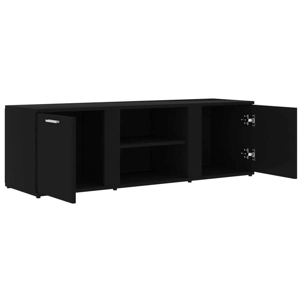 vidaXL TV Cabinet Black 120x34x37 cm Engineered Wood